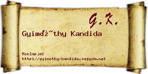 Gyimóthy Kandida névjegykártya